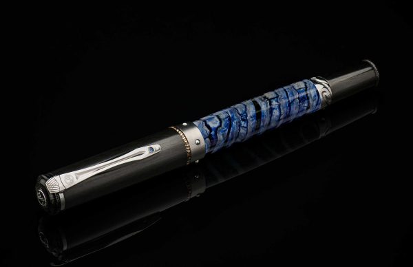 William Henry Cabernet Blue Mammoth Rollerball Pen - Mammoth Tooth