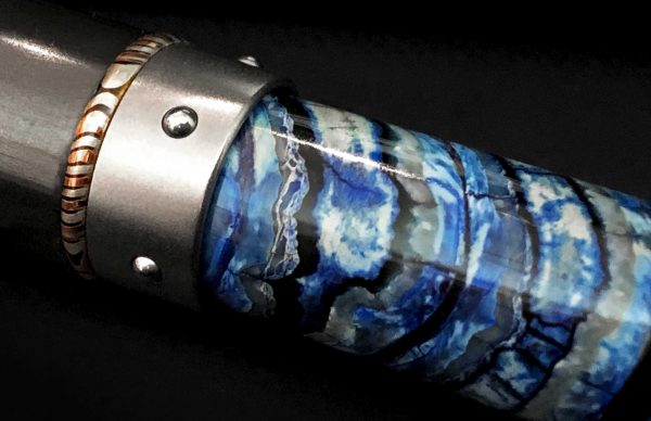 William Henry Cabernet Blue Mammoth Rollerball Pen - Mammoth Tooth