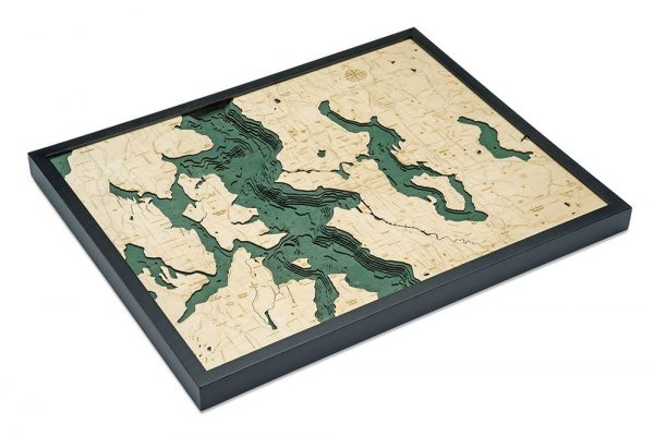 Bathymetric Map Seattle, Washington