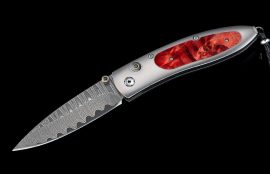 William Henry Limited Edition B05 Red Burl Knife