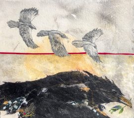 Beki Original Watercolor - Raven with Twig Original