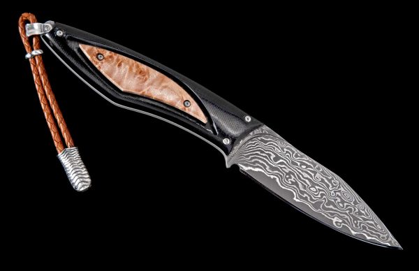 William Henry Fixed Blade F28 Burl Knife