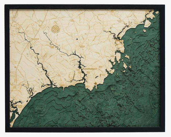Bathymetric Map Kennebunkport, Maine