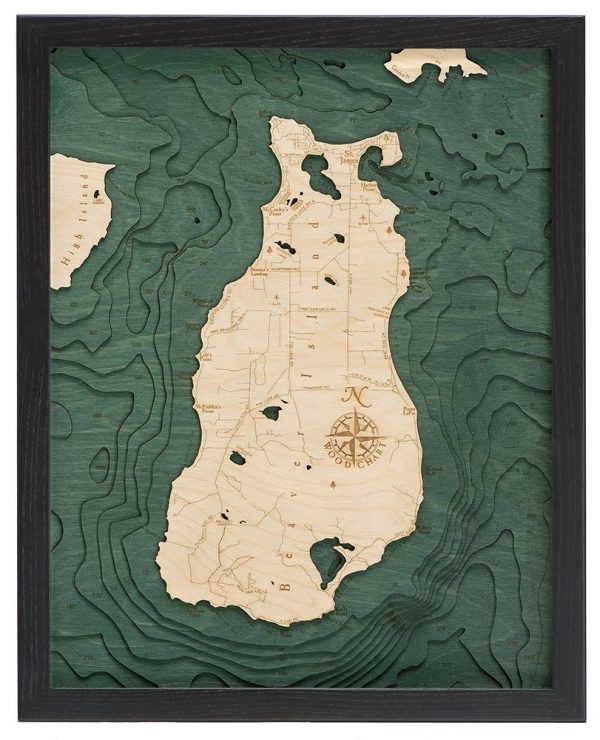 Bathymetric Map Beaver Island, Michigan