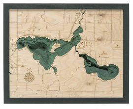 Bathymetric Map Crooked Lake, Michigan