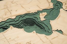 Bathymetric Map Crooked Lake, Michigan