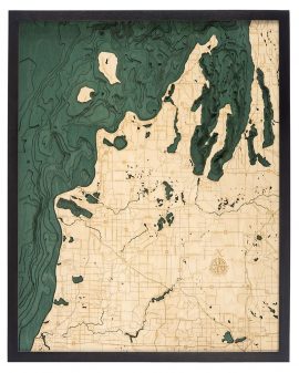 Bathymetric Map Michigan Route M22, Michigan