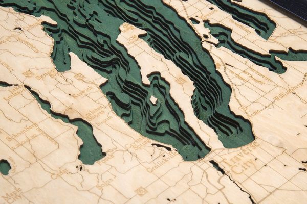 Bathymetric Map Michigan Route M22, Michigan