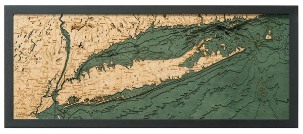 Bathymetric Map Long Island Sound