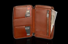 William Henry Large Bourbon Zip Wallet