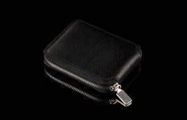 William Henry Midnight Bi-fold Zip Wallet