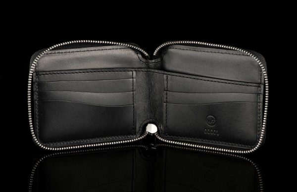 William Henry Midnight Bi-fold Zip Wallet