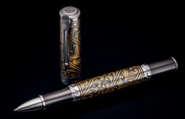 William Henry Cabernet Briar Rollerball Pen