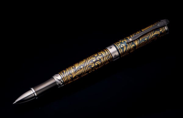 William Henry Cabernet Briar Rollerball Pen