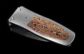 William Henry Pharaoh 'Raindrops' Money Clip - Mokume Gane