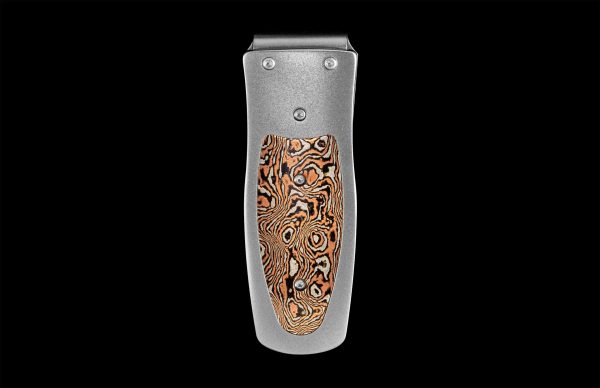 William Henry Pharaoh 'Raindrops' Money Clip - Mokume Gane