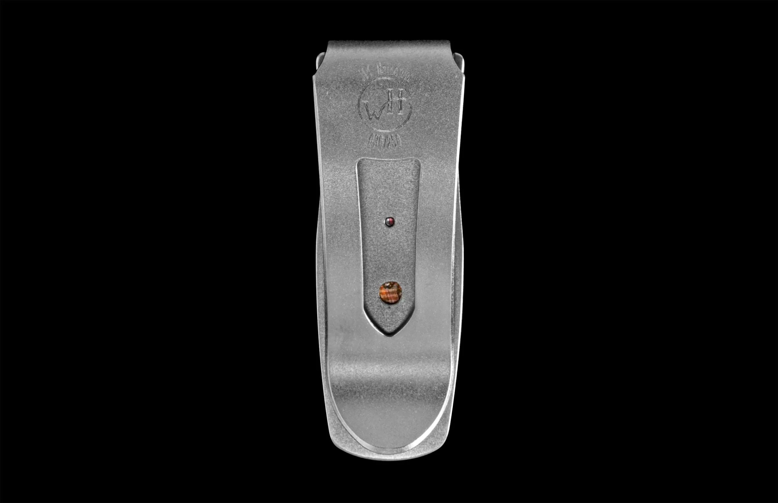 William Henry Pharaoh 'Raindrops' Money Clip Mokume Gane Scrimshaw