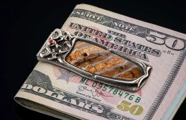 William Henry Zurich 'Flash Fire' Money Clip - Fossil Woolly Mammoth Tooth