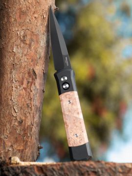 ProTech Automatic Knife - Godfather 906 Maple Burl Wood