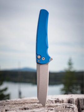 ProTech Malibu Reverse Tanto Flipper 5401 Blue Automatic Knife