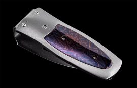 Pharaoh 'Proud' Money Clip - Heat-Blued Damascus