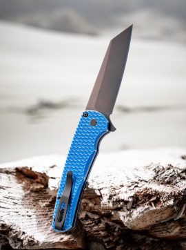 ProTech Automatic Knife - Malibu Reverse Tanto Flipper 5436-BW Blue LTD