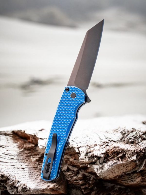 ProTech Automatic Knife - Malibu Reverse Tanto Flipper 5436-BW Blue LTD