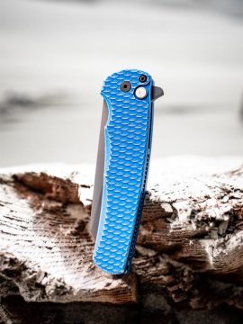 ProTech Automatic Knife - Malibu Reverse Tanto Flipper 5436-BW Blue LTD