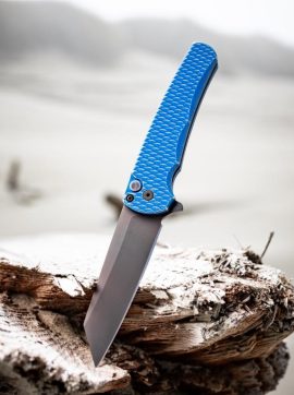 ProTech Automatic Knife - Malibu Reverse Tanto Flipper 5436-BW Blue LTD