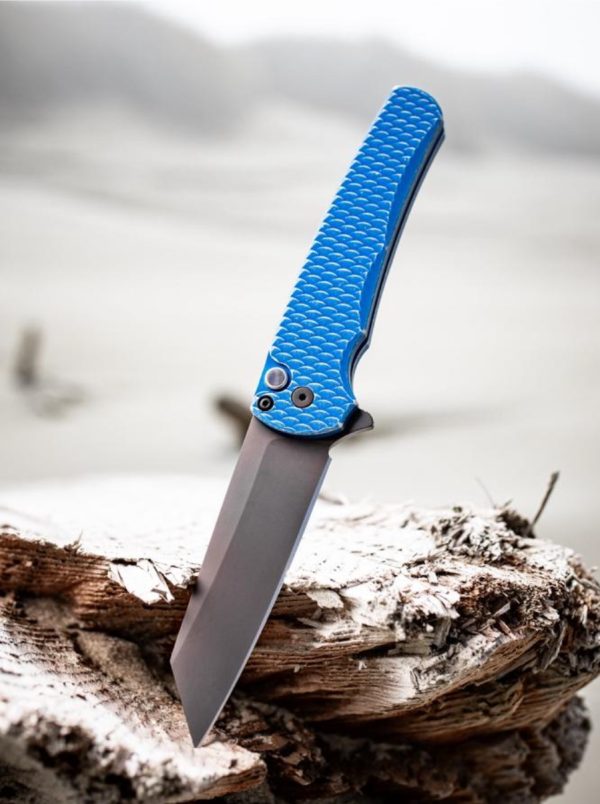 ProTech Automatic Knife - Malibu Reverse Tanto Flipper 5436-BW Blue LTD
