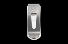 William Henry Zurich 'Proud' Money Clip - Heat-Blued Damascus