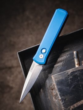 ProTech Automatic Knife - Godson 721 Satin Blue